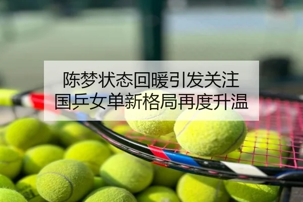 陈梦状态回暖引发关注 国乒女单新格局再度升温